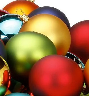 Weihnachtskugeln unifarben